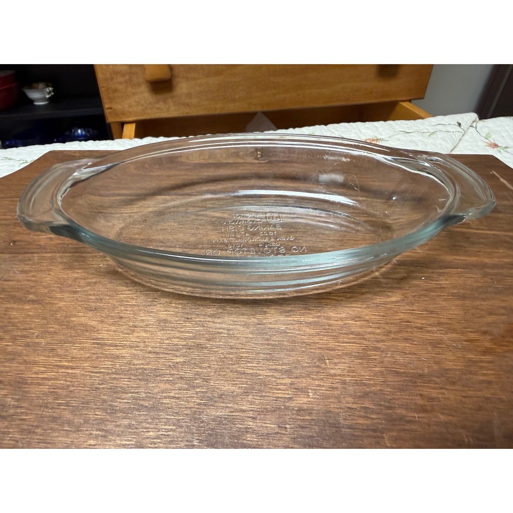 Anchor Hocking Ovenware Clear Glass Oval Baking Dish 16oz 10 Inch 1016 USA - Picture 3 of 5